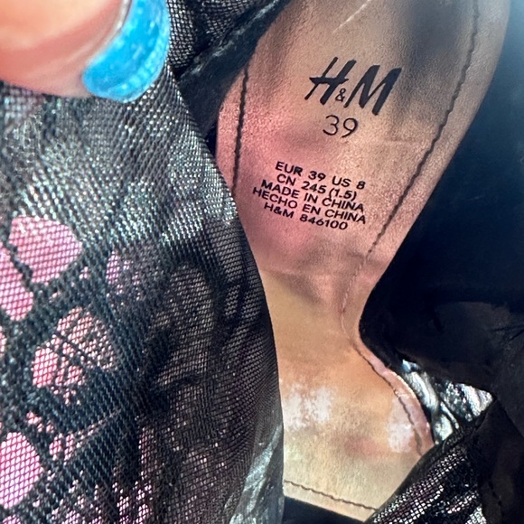 H&M Ankle lace bottom open toe heels - Picture 3 of 4